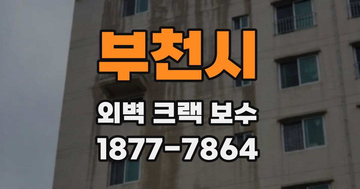 부천시 외벽 크랙 보수