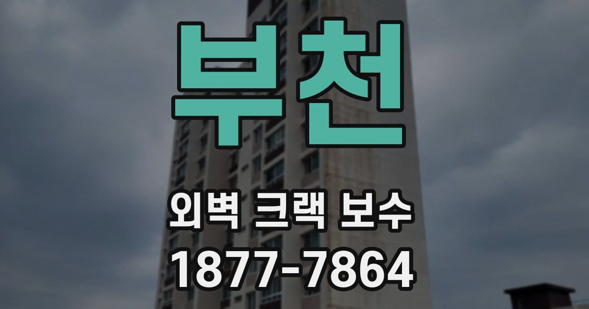 부천 외벽 크랙 보수