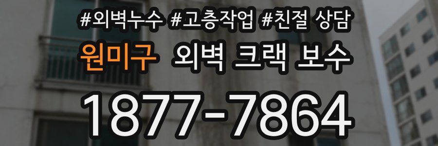 원미구 외벽 크랙 보수