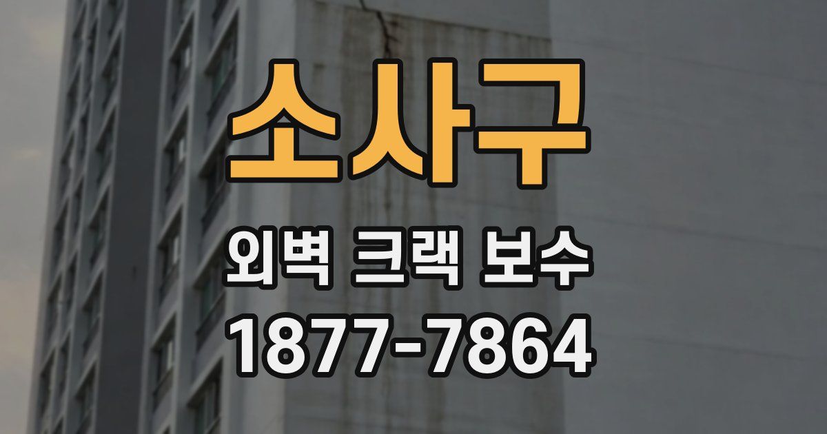 소사구 외벽 크랙 보수