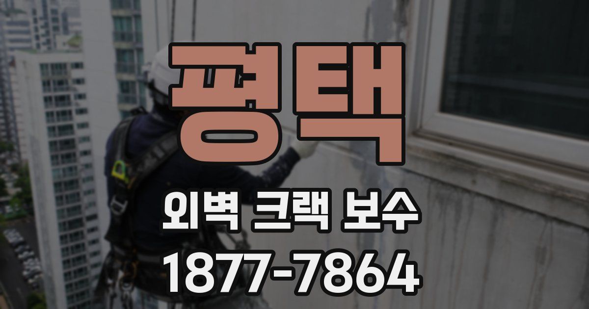평택 외벽 크랙 보수