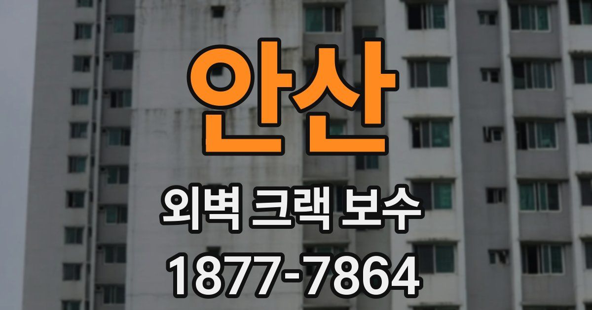 안산 외벽 크랙 보수