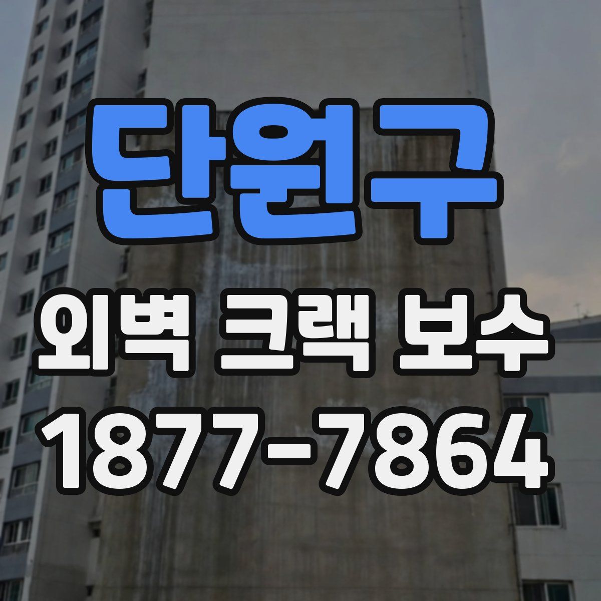 단원구 외벽 크랙 보수