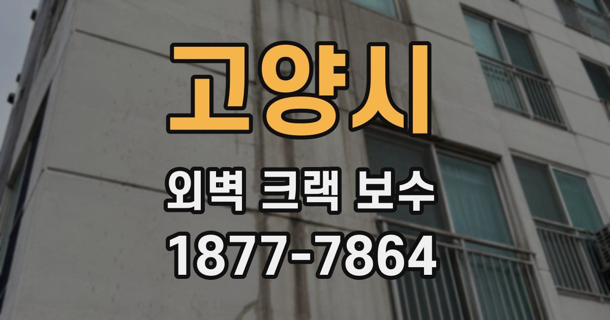 고양시 외벽 크랙 보수