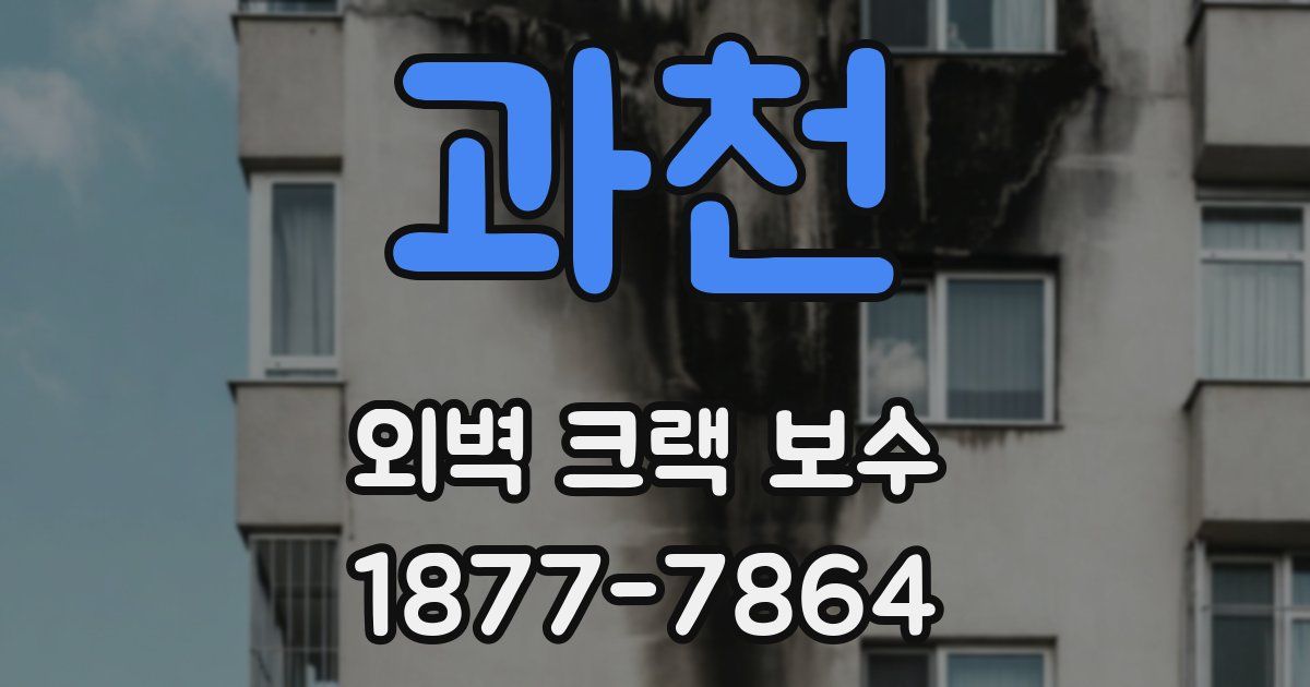 과천 외벽 크랙 보수