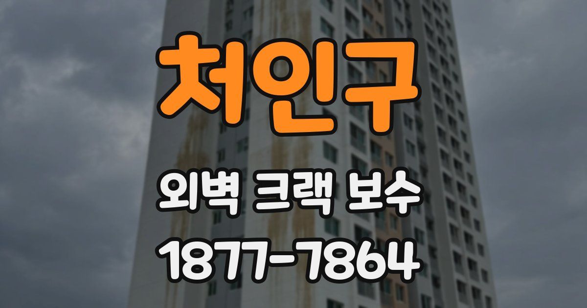 처인구 외벽 크랙 보수