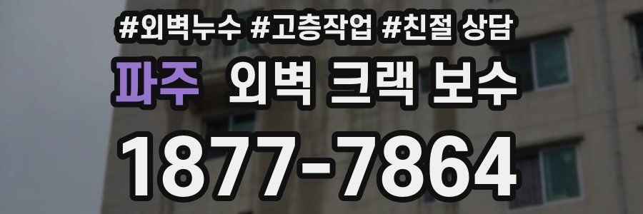 파주 외벽 크랙 보수