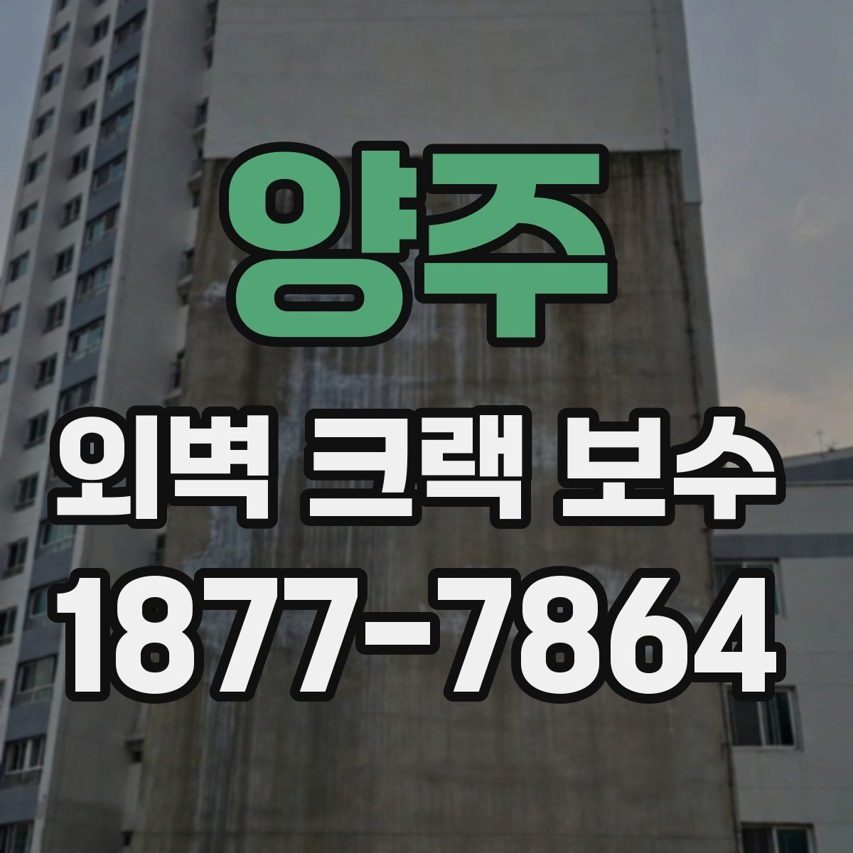 양주 외벽 크랙 보수 전 점검해야 할 주변 환경
