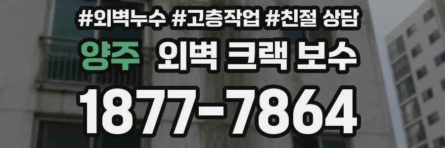 양주 외벽 크랙 보수