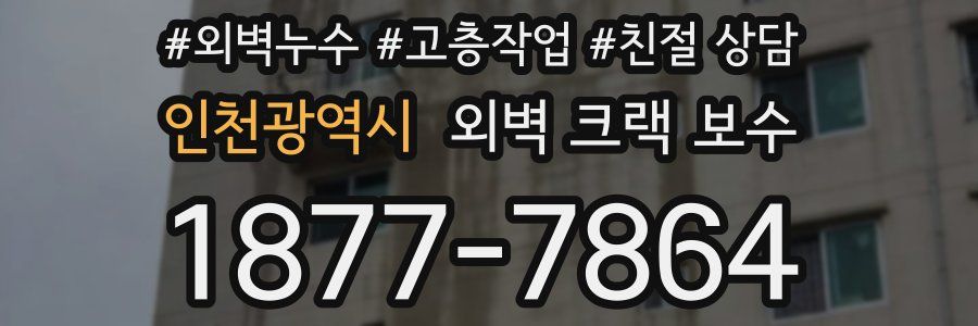 인천광역시 외벽 크랙 보수
