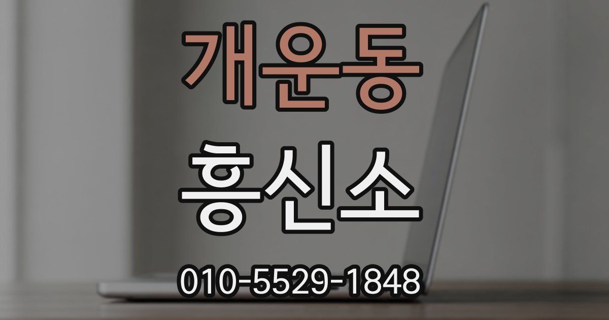 개운동 흥신소