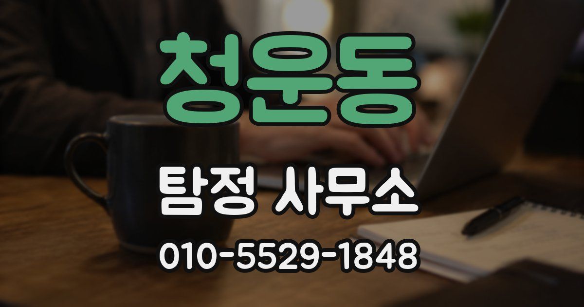 청운동 탐정 사무소