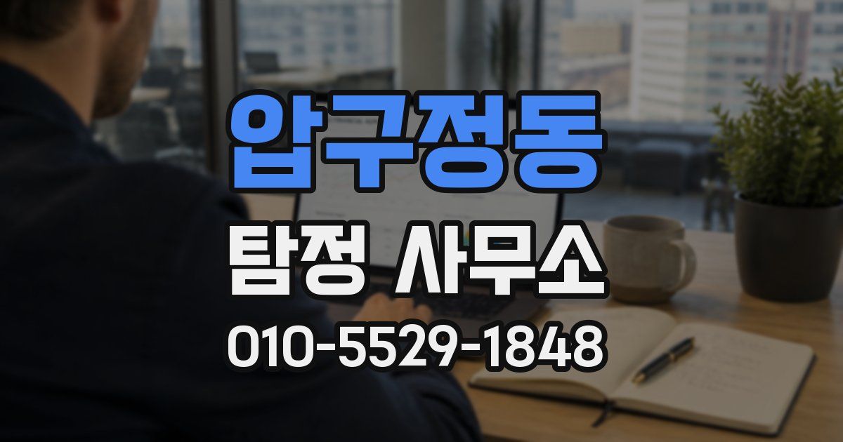 압구정동 탐정 사무소