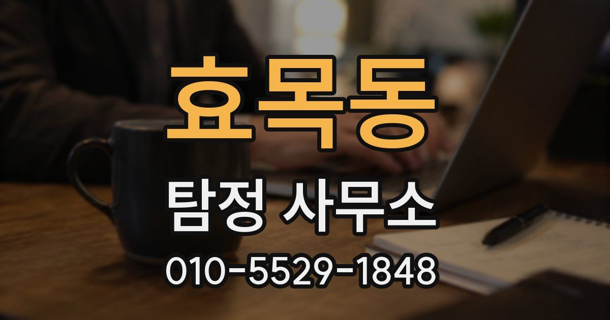 효목동 탐정 사무소