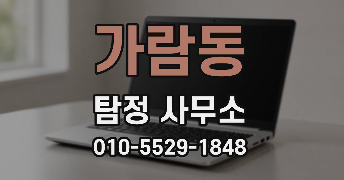 가람동 탐정 사무소