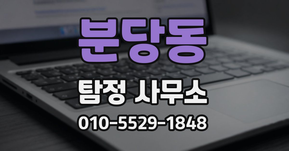 분당동 탐정 사무소
