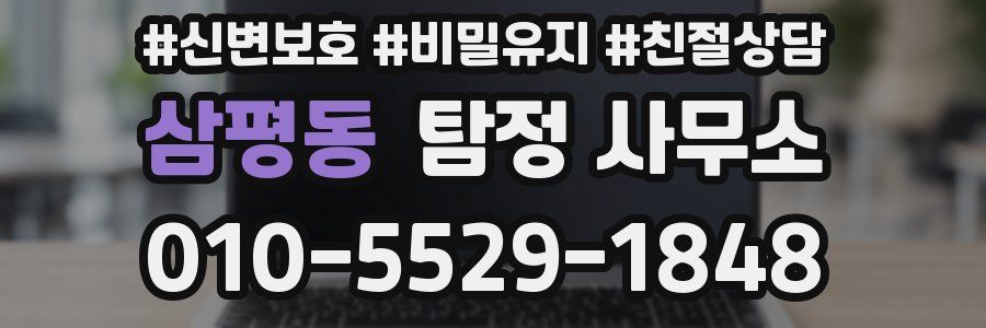 삼평동 탐정 사무소
