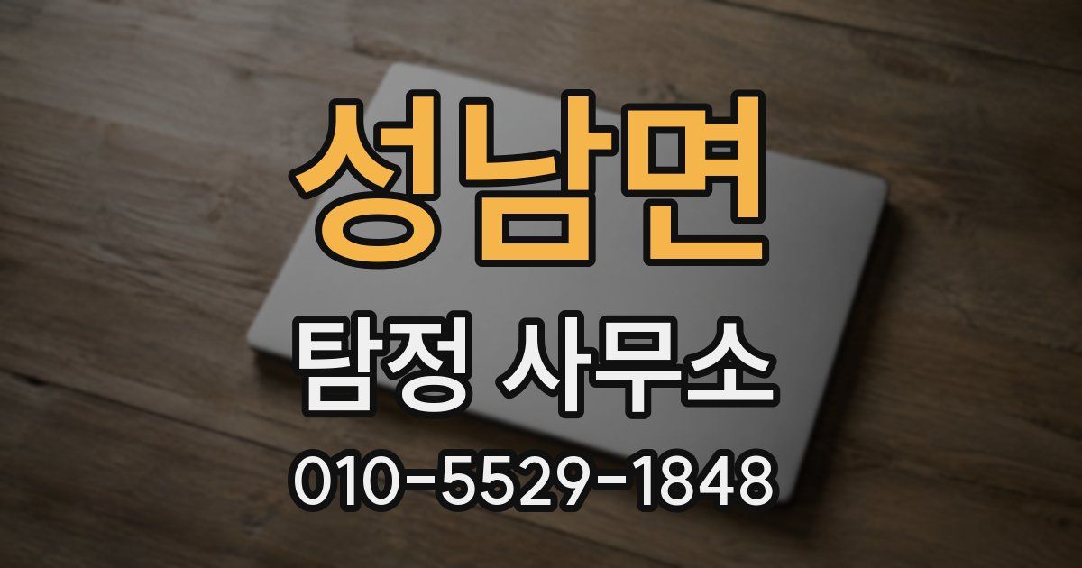 성남면 탐정 사무소