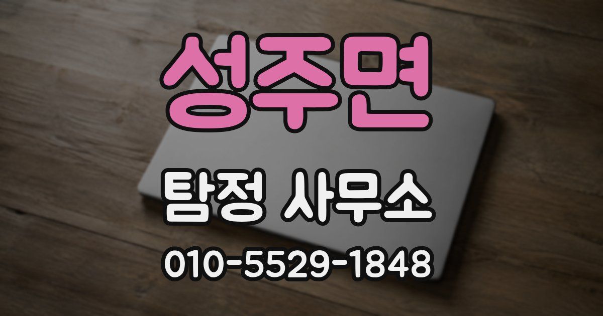 성주면 탐정 사무소