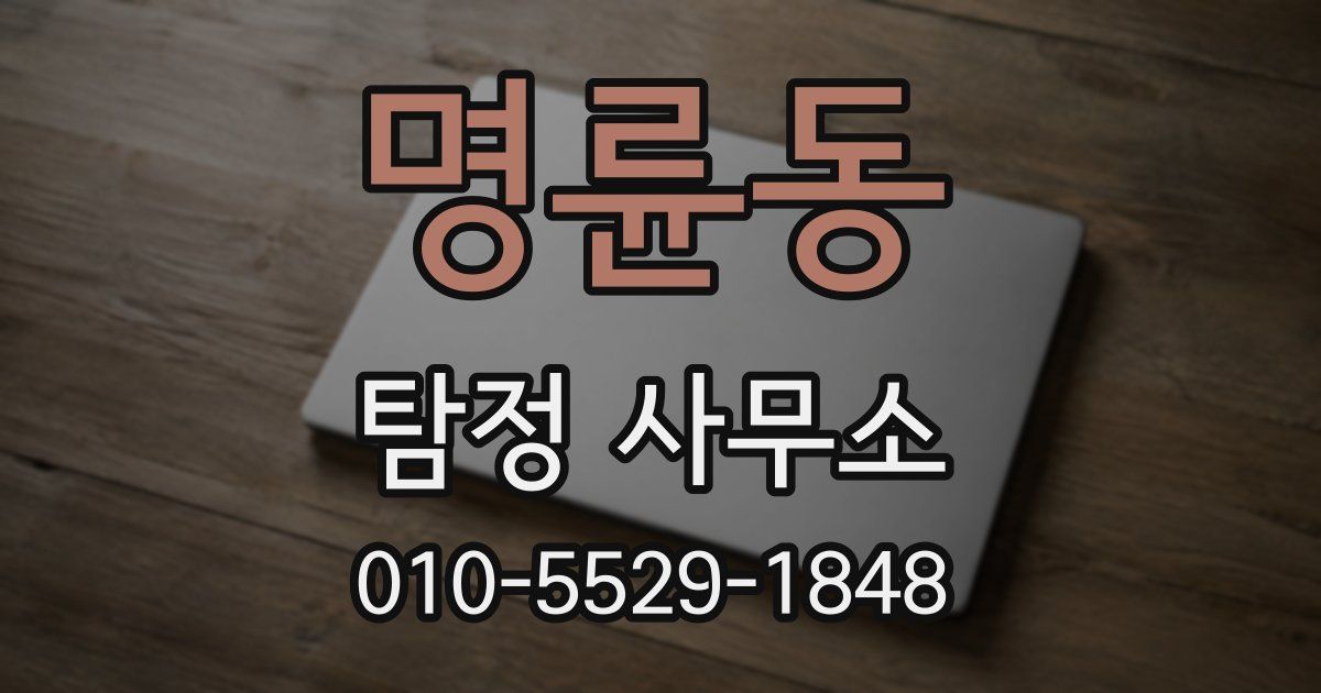 명륜동 탐정 사무소