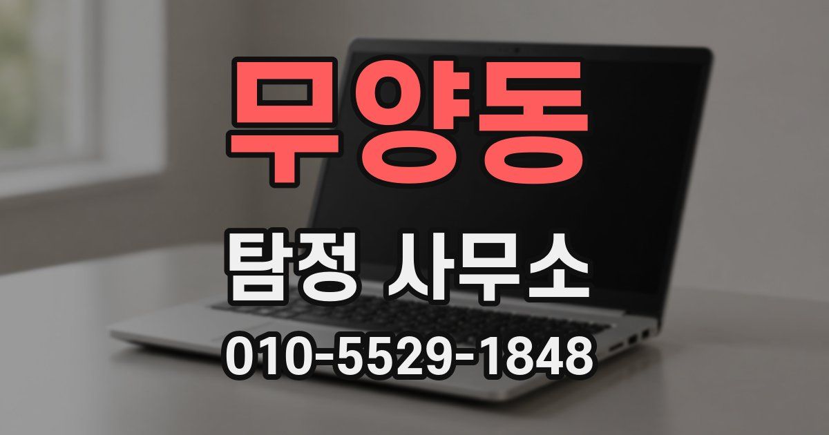 무양동 탐정 사무소