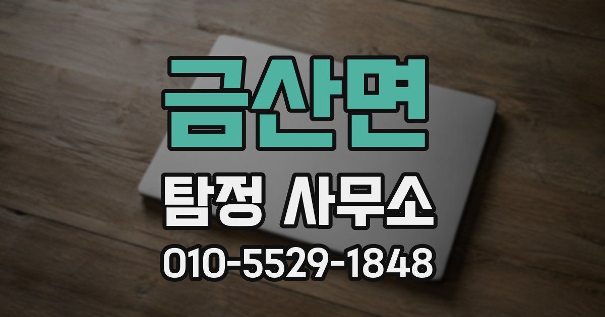 금산면 탐정 사무소