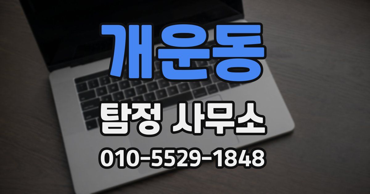 개운동 탐정 사무소