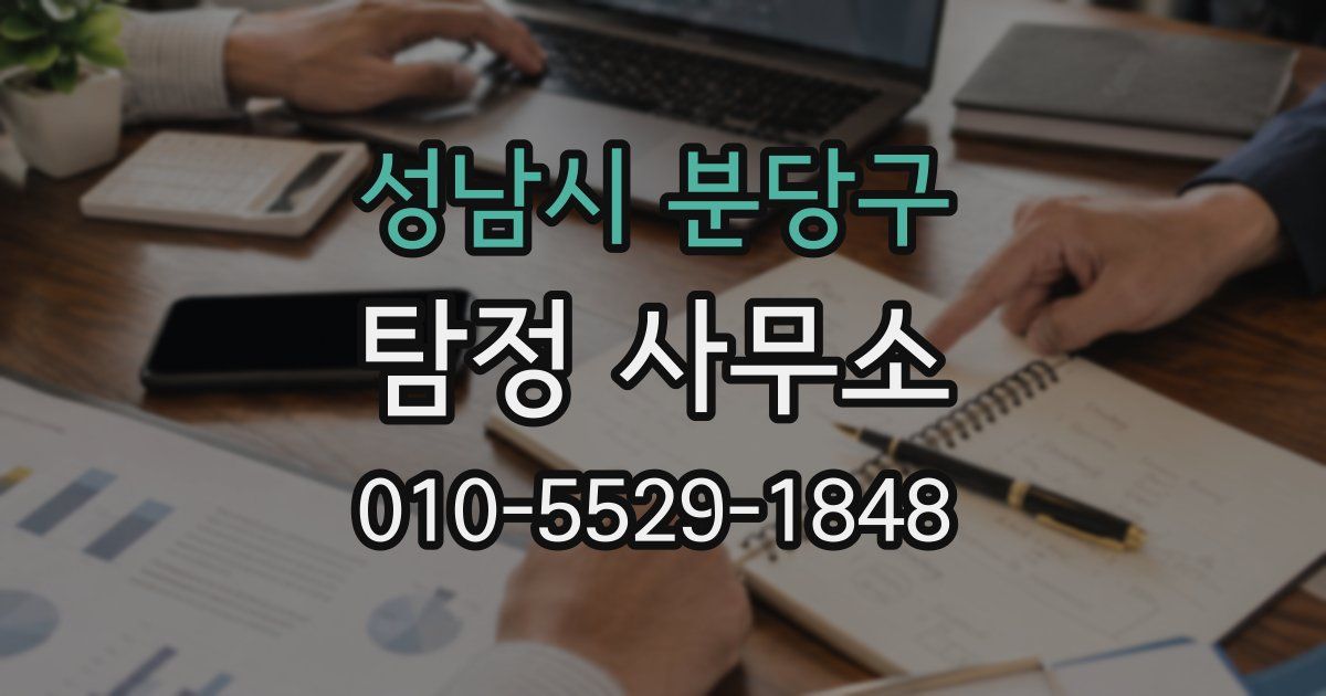 성남시 분당구 탐정 사무소