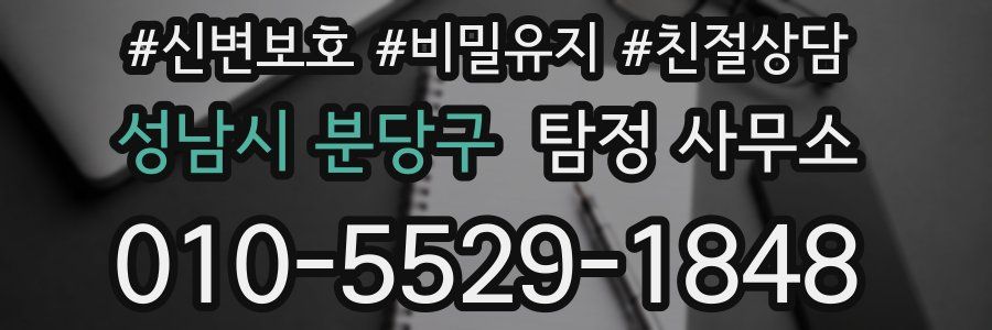 성남시 분당구 탐정 사무소