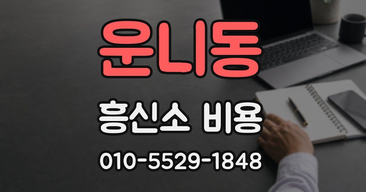 운니동 흥신소 비용