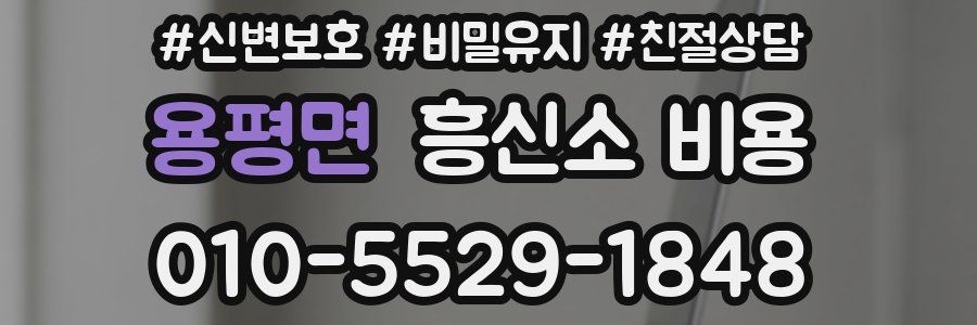 용평면 흥신소 비용