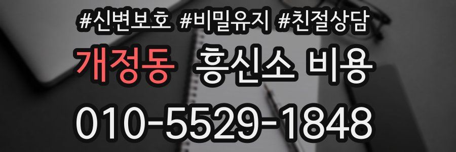 개정동 흥신소 비용