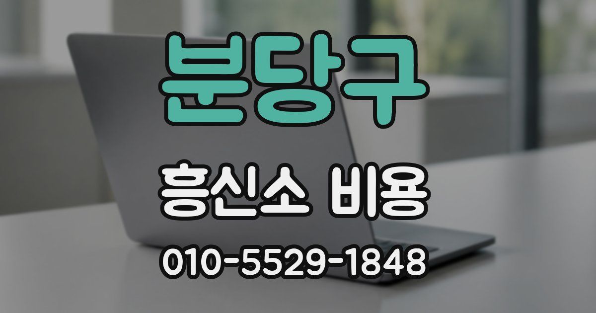 분당구 흥신소 비용