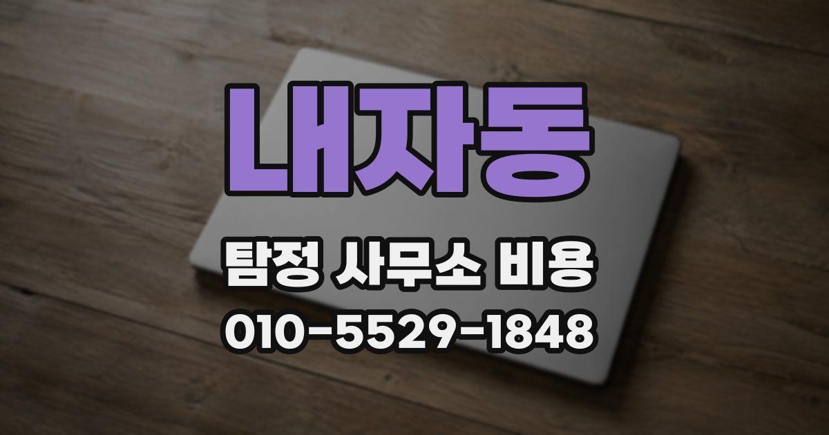 내자동 탐정 사무소 비용