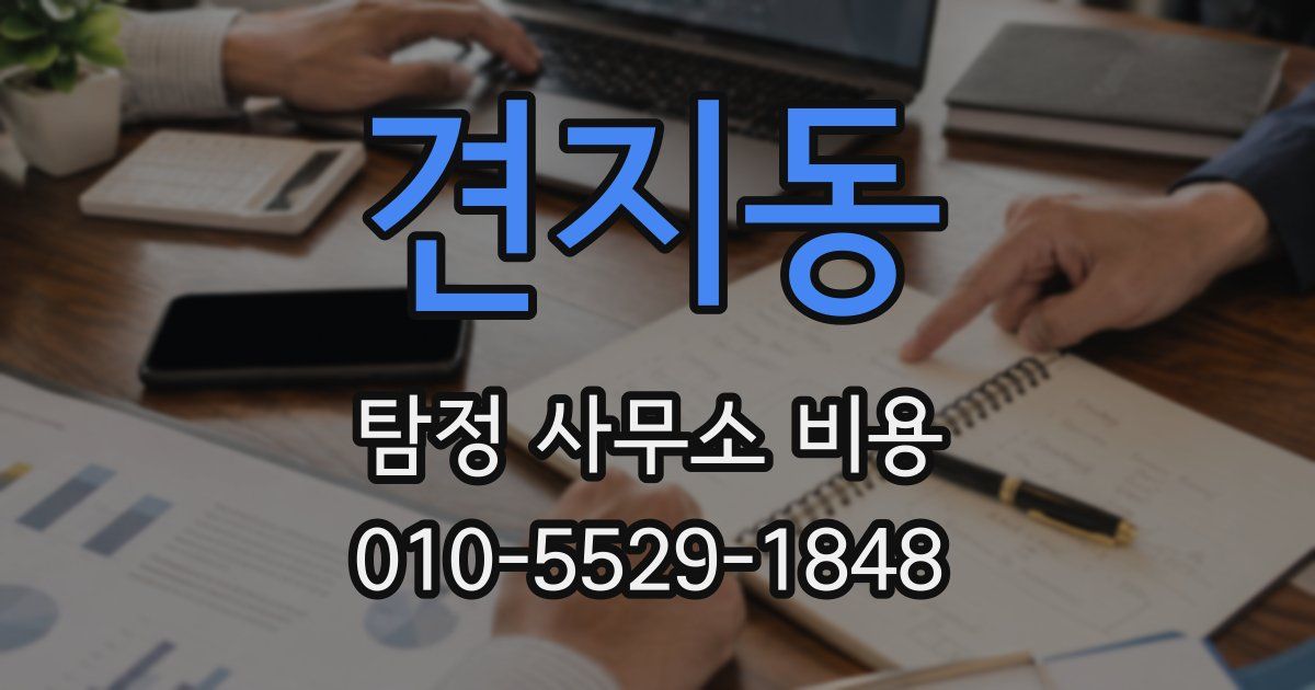 견지동 탐정 사무소 비용