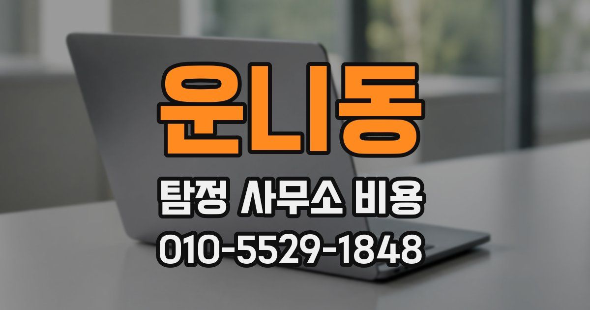 운니동 탐정 사무소 비용