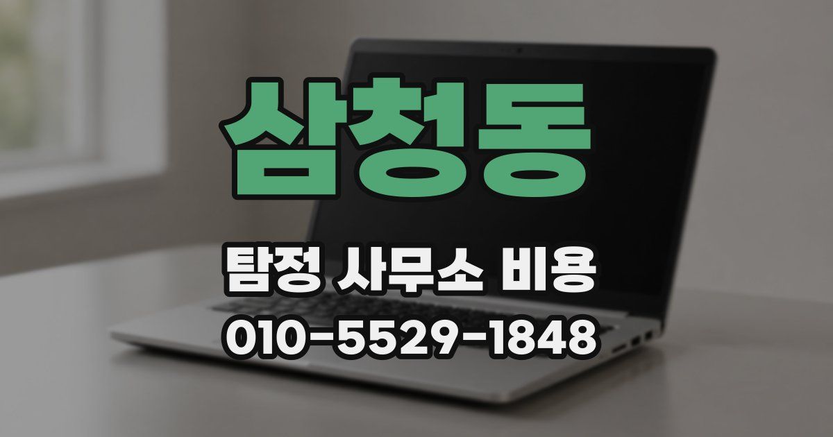 삼청동 탐정 사무소 비용