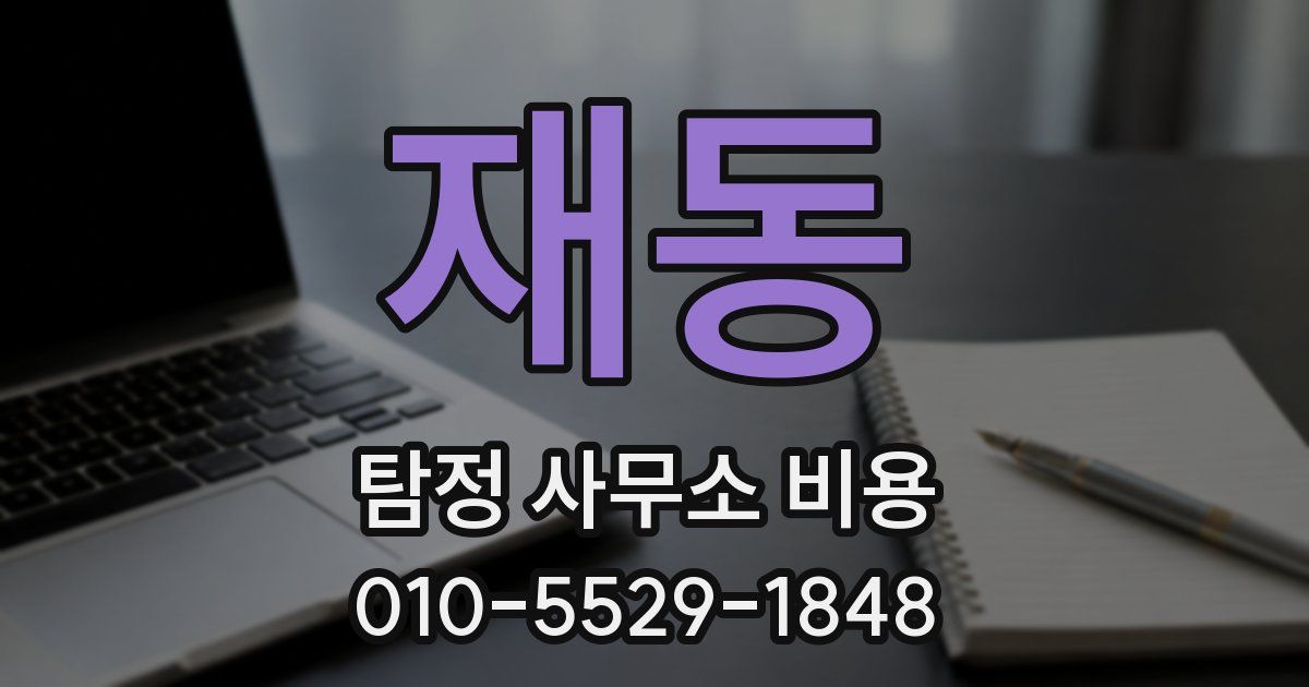 재동 탐정 사무소 비용