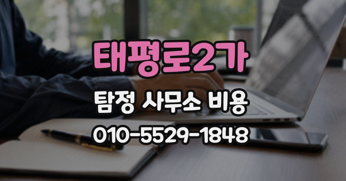 태평로2가 탐정 사무소 비용