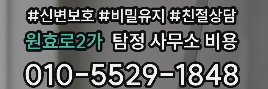 원효로2가 탐정 사무소 비용