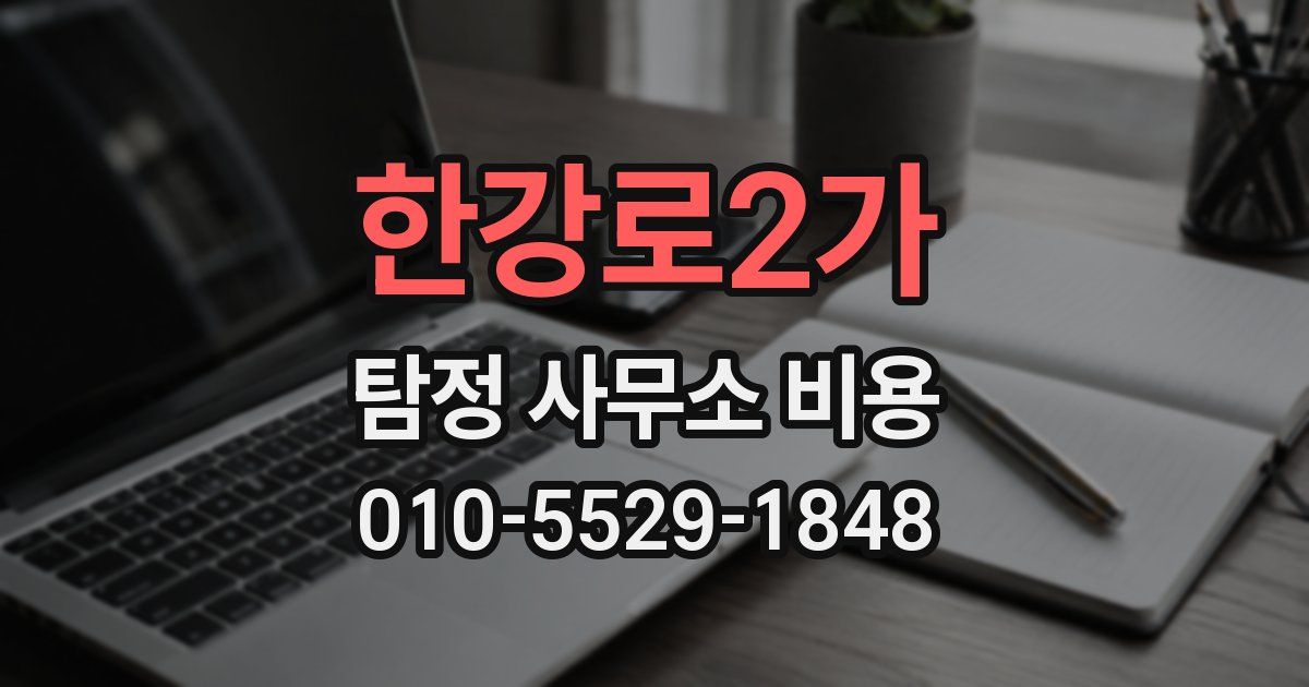 한강로2가 탐정 사무소 비용