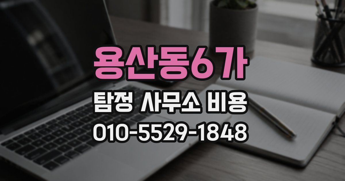 용산동6가 탐정 사무소 비용