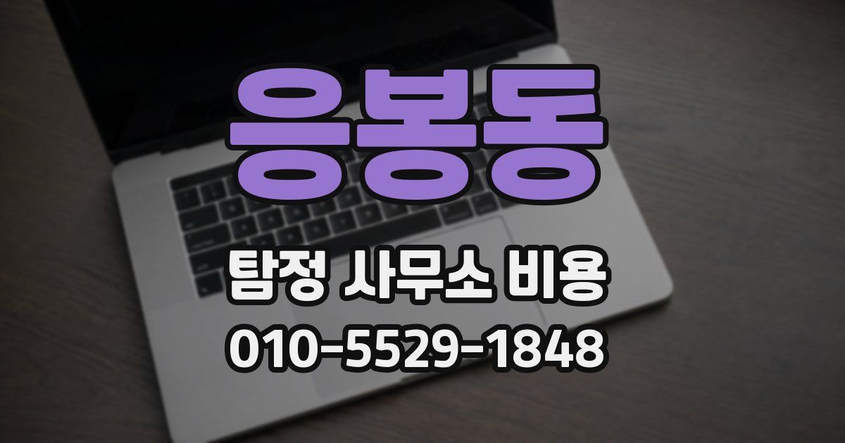 응봉동 탐정 사무소 비용