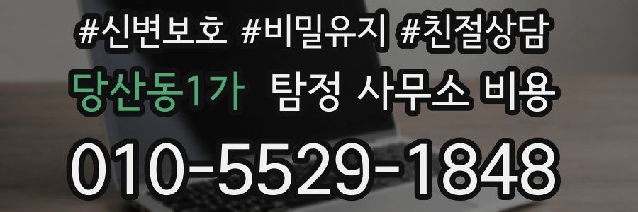 당산동1가 탐정 사무소 비용