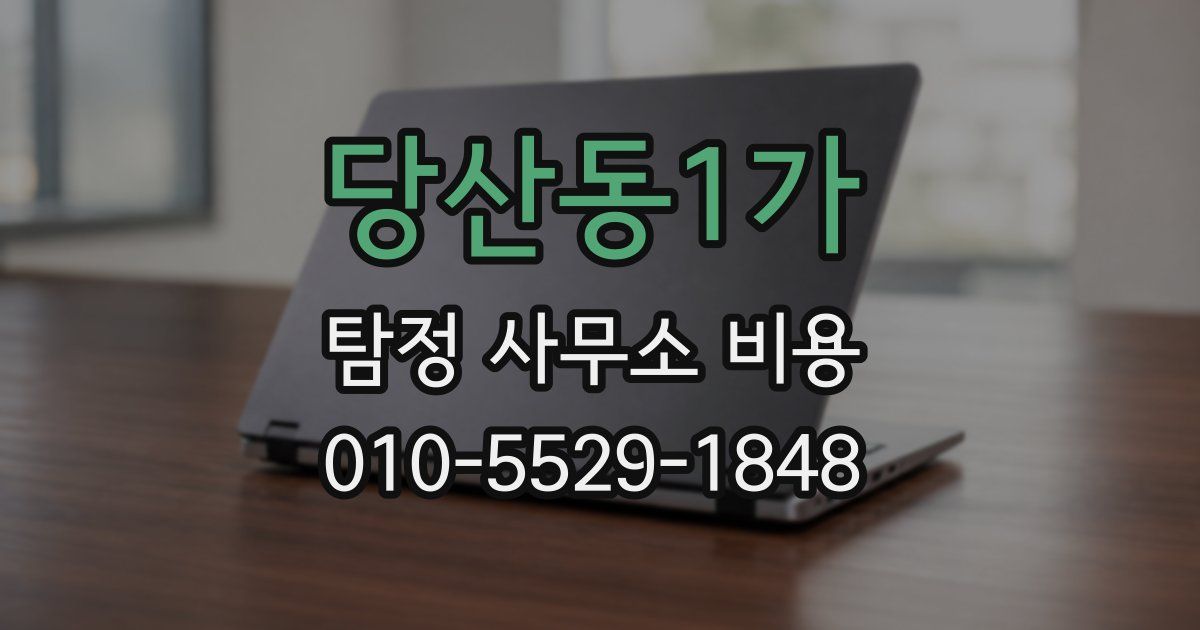 당산동1가 탐정 사무소 비용