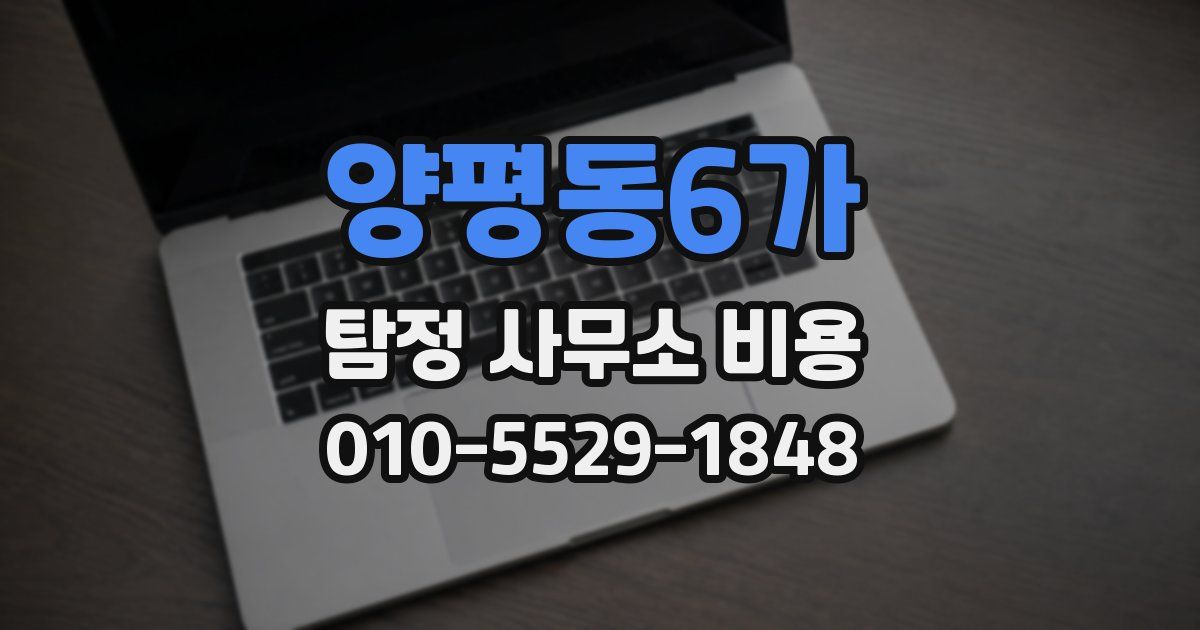 양평동6가 탐정 사무소 비용