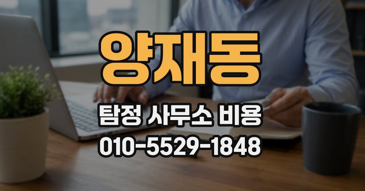 양재동 탐정 사무소 비용