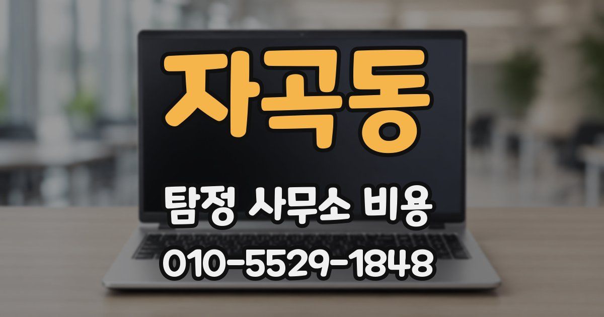 자곡동 탐정 사무소 비용