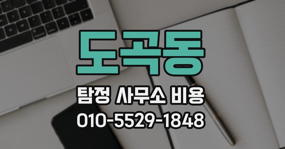 도곡동 탐정 사무소 비용