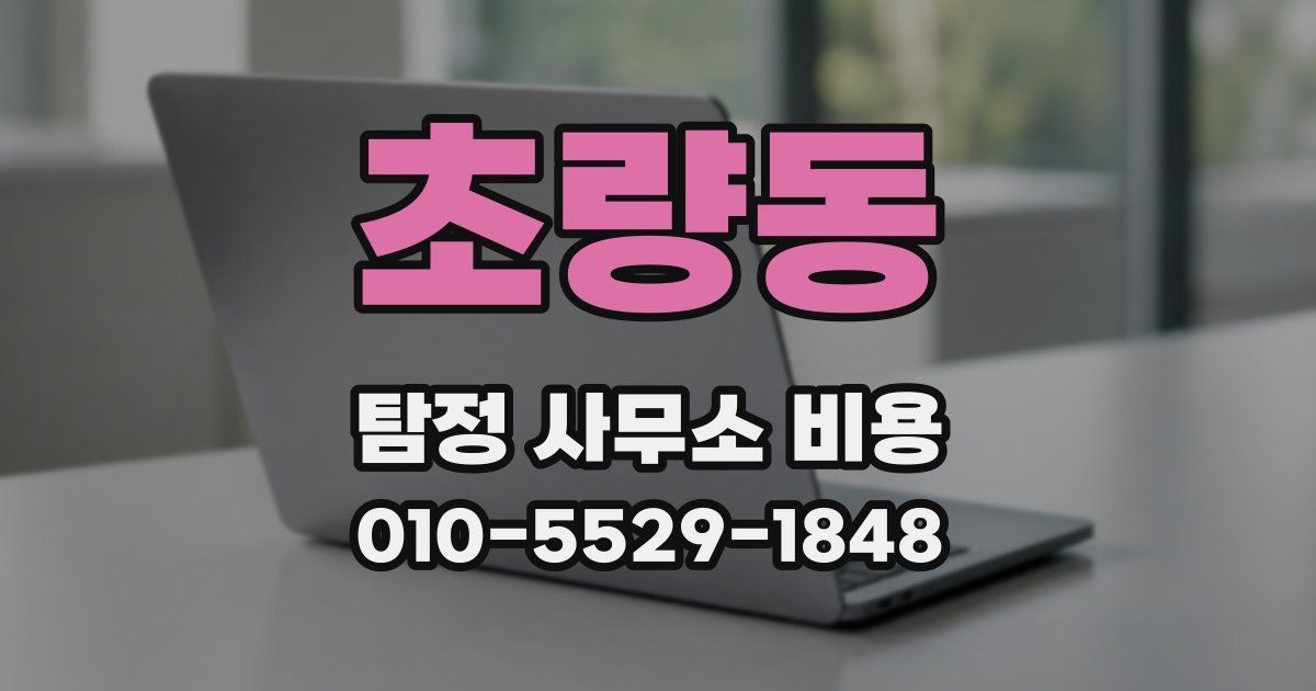 초량동 탐정 사무소 비용